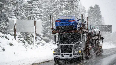 Cars on a car Hauler