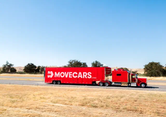Move Cars trailer truck on highway