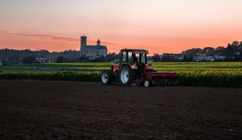 Farm plow efficiently transported