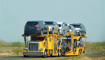 Cars on a car Hauler